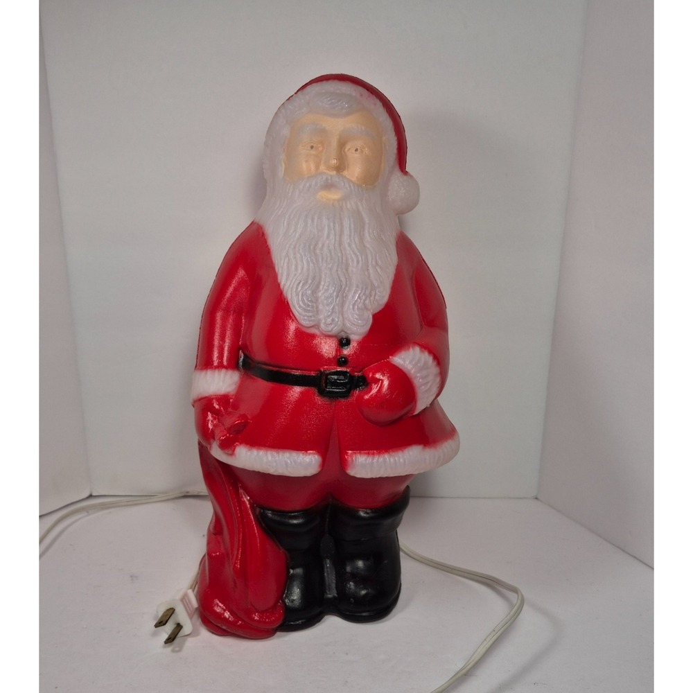 Vintage Santa Claus Christmas Blow Mold Lighted 14" Made in Canada